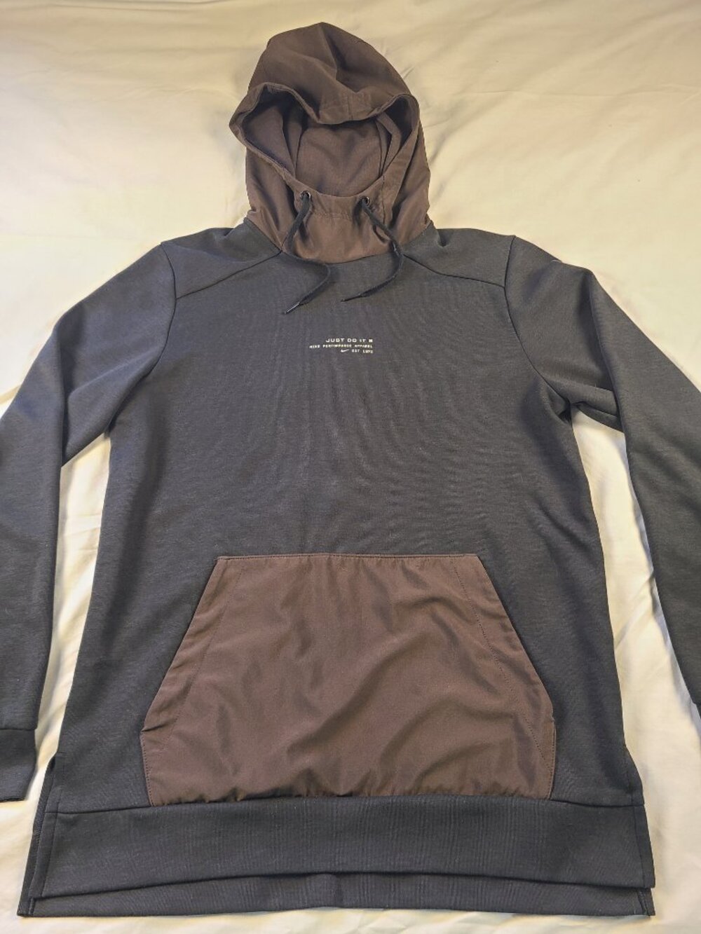 Nike Hooded Sweater Men's S DRI-Fit Black & Brown - Picture 2 of 11
